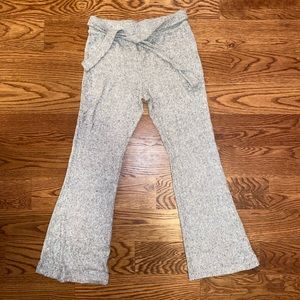 Grey ribbed sweatpants